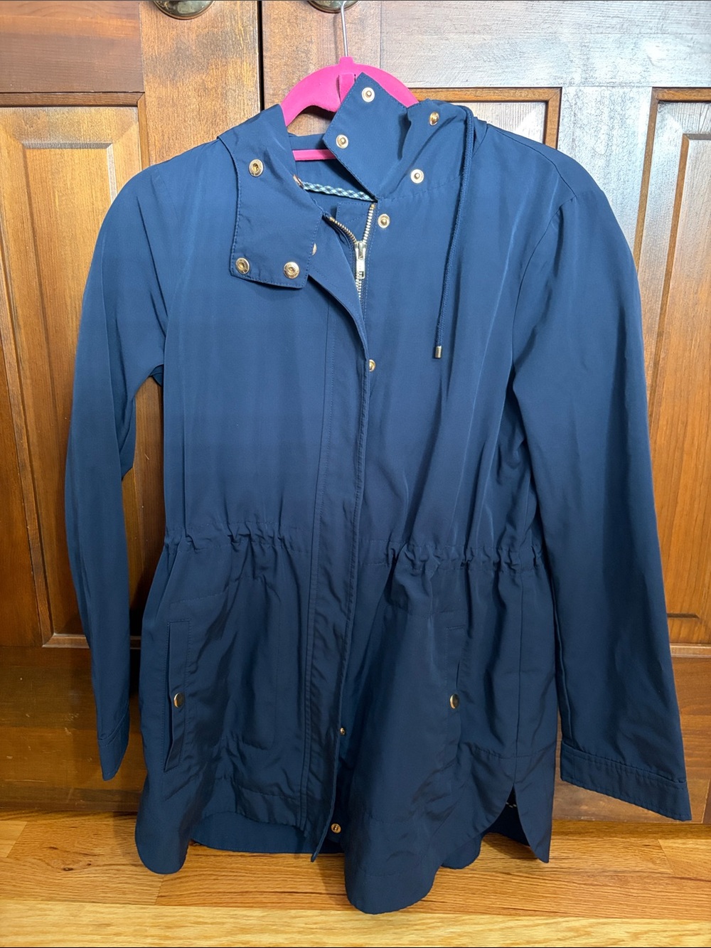 Loft navy rain jacket size XS